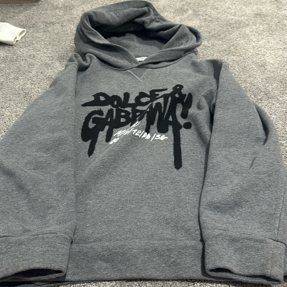 Dolce & Gabbana boys gray Milano hoodie sz 7/8